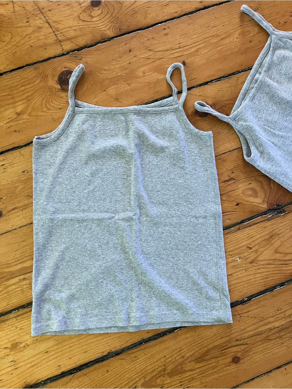 Hanna Andersson Gray Tank Top Girls Spaghetti Strap includes 2